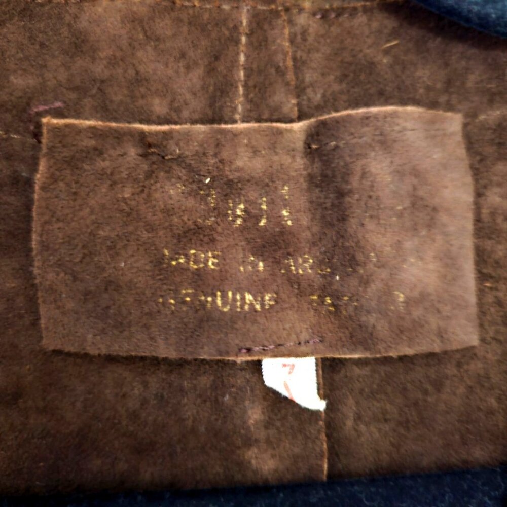 Vintage Brown Genuine Leather Vest size 7 - Picture 5 of 6